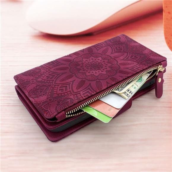 For iPhone 14 Pro Max 6.7in 5G 2022 Durable PU Leather Wallet Case with Strap - Picture 4 of 6